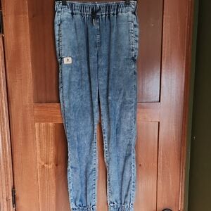 Casual Blue Denim Joggers